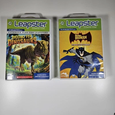 Leapfrog Leapster Set Of 2 Game Lot Batman And Dinosaurs  - Image 1 of 4