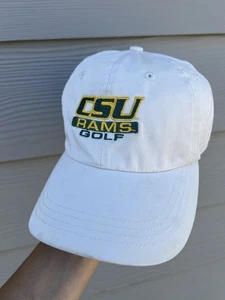CSU Colorado State Rams Golf Strapback Adjustable Beige 4Head Vintage Hat - Picture 1 of 8