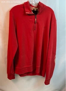 Men's Burberry London Red 1/2 Zip Pullover Sweatshirt Size XL - Picture 1 of 10
