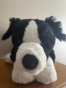Retired Build A Bear 14" BORDER COLLIE Dog Plush Black & White - Picture 1 of 6