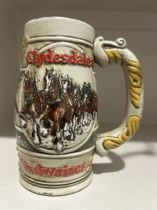 Budweiser Bierstein Krug Clydesdales 1983 Limited Edition Ceramarte Brasilien - Bild 1 von 13
