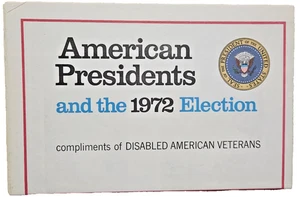 Presidentes estadounidenses y las elecciones de 1972 papel desplegable veteranos estadounidenses discapacitados - Imagen 1 de 4