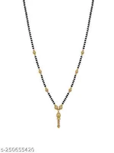 Indian Traditional Wear Graceful & New Gold Plated Fancy Mangalsutra for Woman's - Picture 1 of 5