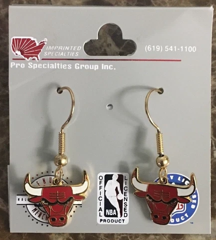 Chicago Bulls Golden Earrings Official NBA Product 1998 Pro Specialties Group Cover