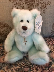 NEW Dakin 9.5” Teddy Bears of Faith wears Cross necklace March birthday Plush ZZ - Picture 1 of 10