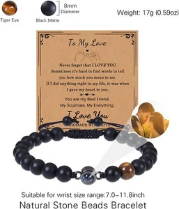 Customized Personalized Bracelets Projection Photo For Lover Dad Son Brother Pet - Picture 1 of 27