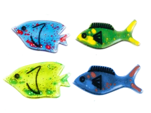Squidgy Sparkle Fish Jelly Shapes – Set of 4 - Picture 1 of 5