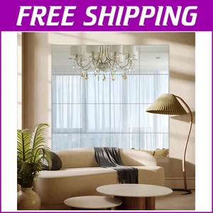 Stylish 12" x 12" Frameless Wall Mirrors - 16-Piece Set for Versatile Spaces - Picture 1 of 8