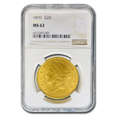 1899 $20 Liberty Gold Double Eagle MS-62 NGC - SKU#14742 Cover