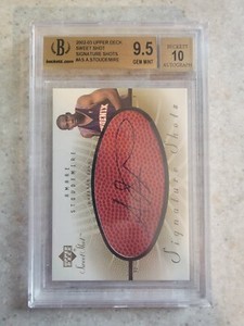 Amar'e Stoudemire 2002-03 U.D. Sweet Shot Signature Shots Auto Beckett 9.5 