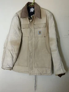 Giacca Carhartt uomo vintage cappotto isolato velluto a coste colletto full zip grande - Foto 1 di 9