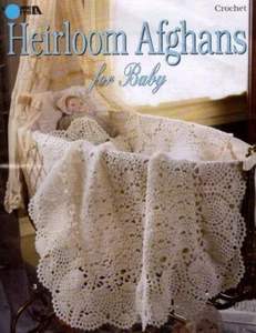 LEISURE ARTS CROCHET HEIRLOOM AFGHANS FOR BABY 6 DESIGNS - Picture 1 of 2