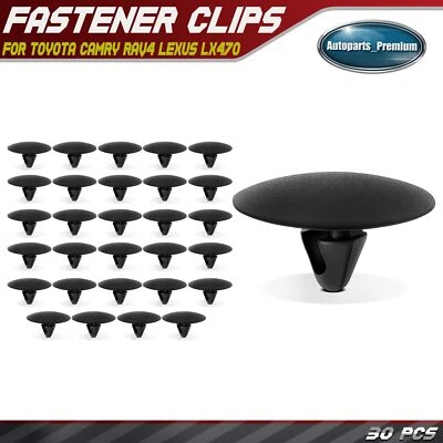 30 piezas clips de retención de aislamiento de capó de nailon de 8 mm para Toyota Camry RAV4 Lexus LX470 Foto 1 de 4