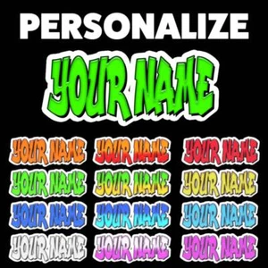 Individuell personalisiert Vinyl Graffiti Name Aufkleber Sticker Auto GRÜN oder IHRE WAHL - Bild 1 von 19