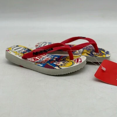 Havaianas Alpargatas Girls Open Toe Slip On White Flip Flop Sandals Size 9 C - Image 1 of 4
