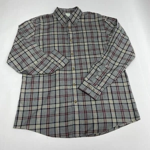 Camisa Brooks Brothers XL gris a cuadros Milano manga larga con botones - Imagen 1 de 6