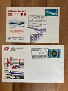 2 Briefe Britisch airways Concorde Erstflug London-Singapore Stempel 9.DEC.1977 - Bild 1 von 3