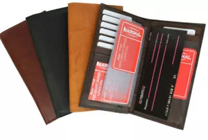Echt Leder Scheckbuchhülle Sekretär Clutch Lang Geldbörse Unisex - Bild 1 von 19
