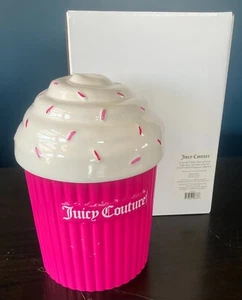 Juicy Couture Ceramic Cupcake Lidded Trinket Jar, New in Box, Pink & White - Picture 1 of 22