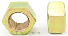 Sechskantmutter 7/16-14 UNC Grade 5 gelb verzinkt - Hex Nut 7/16-14 UNC Grd.5 Yp