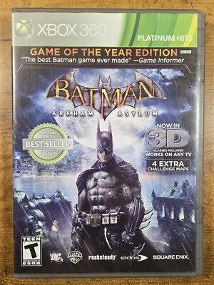 2010 XBOX360 Batman Arkham Asylum (Game of the Year Ed.), Rated T-Teen, Preowned - Image 1 of 4