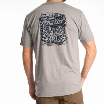 KLIM Sample Men's Guts n' Glory T-Shirt -Size LG- Heathered Gray/Dress Blues - Image 1 of 4