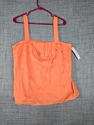 Blusa sin mangas Merona para mujer camisa naranja talla XL Foto 1 de 4