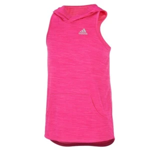 adidas Hooded Tank Top Shirt Magenta Girls Size L - Picture 1 of 2