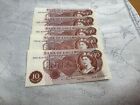 Old British 10 shilling bank notes