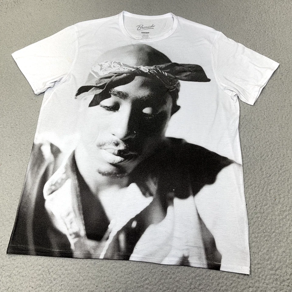 Рубашка мужская Tupac Shakur большая черная с коротким рукавом 2 упаковки сок хип-хоп музыка рэп США - Изображение 1 из 4