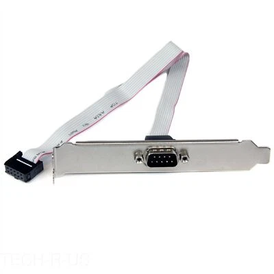 StarTech PLATE9M16 16IN (16") 9 Serial to 10Pin Motherboard Header Slot Bracket - Image 1 of 3