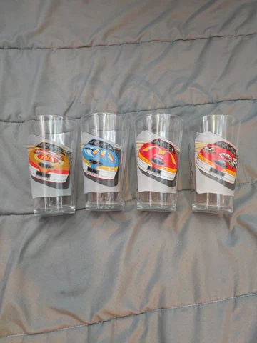 Nascar 50th Anniversary Bill Elliott Mcdonalds Pint Glass Set Of 4 Cover