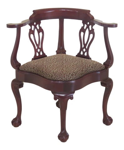 31503EC: HANCOCK and MOORE Ball & Claw Mahogany Corner Chair Cover