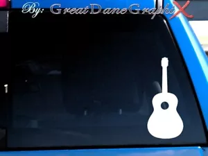 Guitarra #7 - Calcomanía adhesiva de vinilo - Elección de color - ALTA CALIDAD - Imagen 1 de 2