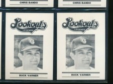 Lot (2) 1988 CHATTANOOGA LOOKOUTS LEGENDS Buck Varner Baseball (BN20) SWSW6