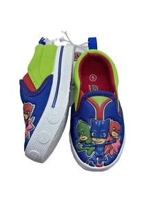Toddler PJ MASKS Super Heroes 3D Feel Canvas Slip-on Sneakers Shoes- 7T - Picture 1 of 1