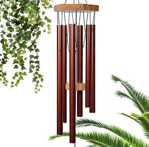 New ListingUpblend Wailua 29" Copper-Red Wind Chimes for outside - Decorations for Home Zen