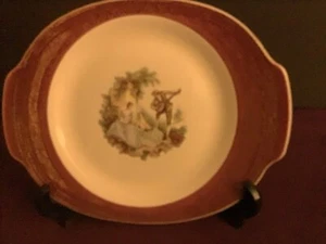 Sebring Burgundy Serenade Handled Serving Platter - Picture 1 of 3