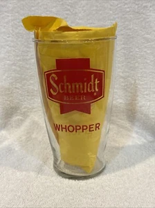 VINTAGE 1960's Schmidt Beer WHOPPER Pheasant Scene Glass, VERY NICE! - Picture 1 of 5