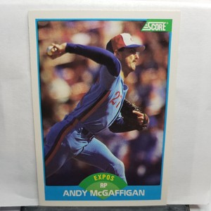 1989 Score Baseball Card #138 Andy McGaffigan Expos Relief Pitcher Card