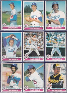 Los Angeles Dodgers 1979 O-PEE-CHEE OPC MLB Baseball 9 Card Sheet (EX to NM) 