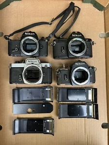 Lote de trabajo vintage 35 mm película SLR cámaras repuestos/reparaciones - Nikon - Imagen 1 de 4