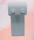 New RainBow Moonstone Stud Earrings-.925 Sterling Silver-