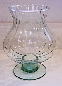 Recycled Green Glass Spain 10.75" Tulip Shape Candle Holder Centerpiece/Vase - Picture 1 of 6