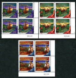 1996 Christmas Island Christmas - MUH Bottom Right Corner Blocks of 4 - Picture 1 of 1