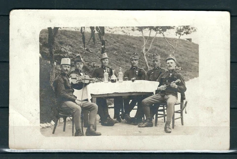 AUSTRIA BOSNIA WWI SOLDIERS IN TREBINJE BOSNIA REAL PHOTO POSTCARD AMAZING Cover