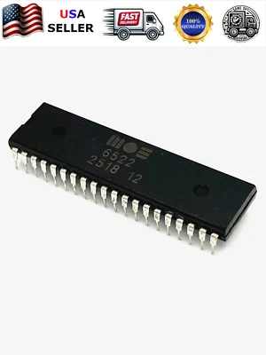 Chip MOS 6522 VIA para computadora Commodore VIC 20 y 1541 y 1571 probado VENDEDOR DE EE. UU. Foto 1 de 4