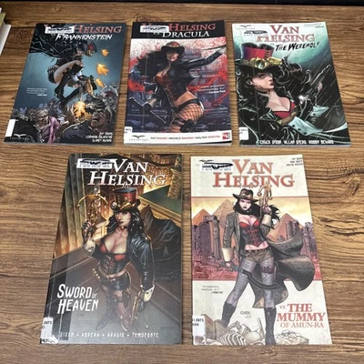 Lote de 5 ZENESCOPE Van Helsing TPB Tapa blanda Frankenstein Drácula Hombre Lobo X-LIB Foto 1 de 4