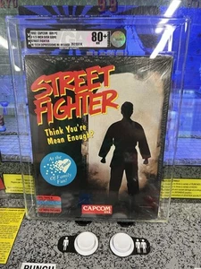 1992 IBM PC Street Fighter Graded VGA 80 NM+ Capcom Big Box NEW - Ken/Ryu Debut - Picture 1 of 9