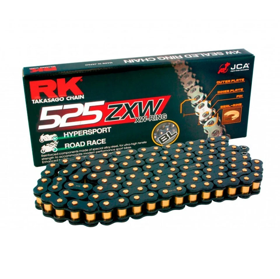 RK 525ZXW Black Motorbike Chain - 120 Links - image 1 of 1